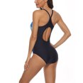 thumbnail image 4 of Women's Infinity Print One-Piece Swimsuit Unitard Athletic Swimwear, 4 of 6