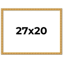 27x20 Frame Gold Real Wood Picture Frame Width 1 inches | Interior Frame Depth 0.5 inches | Edwina