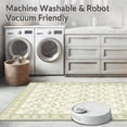 thumbnail image 5 of ODIKA 5'x7' Machine Washable Non-Slip Area Rug, Cottagecore Charm Sage Green & Ivory Floral Delight High Traffic Rug with Pad, Beige, 63442, 5 of 8