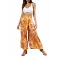 thumbnail image 1 of TRKIYQC Pantalones casuales de playa para mujer, pantalones anchos de cintura alta con vendaje delantero, S/ M/ L/ XL TRKIYQC perder, 1 of 8