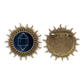 thumbnail image 1 of Universo de fantasía de cristal azul cielo de estrella Pin de gancho de metal vintage con forma de sol Unbranded  M, 1 of 3