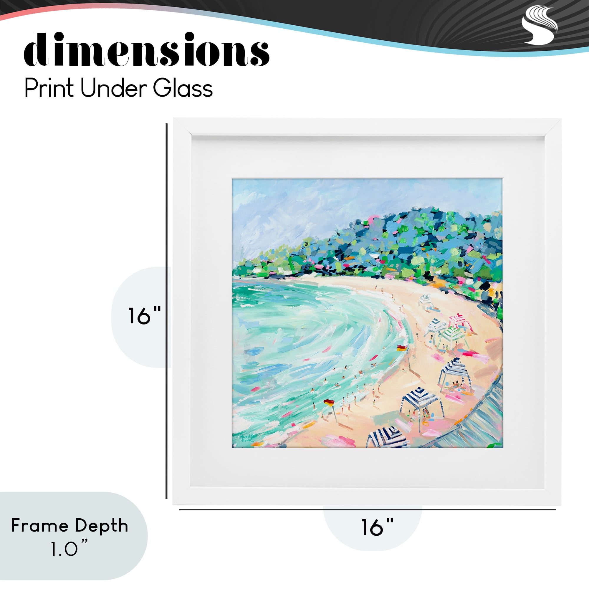 Stupell Industries Good Times Noosa Beach White Framed Print Under Glass, design by Meredith Howse