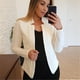 thumbnail image 4 of Chaqueta tipo cárdigan de manga larga para mujer, color liso, informal, a la moda Fridja BV0+1246, 4 of 6