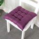 thumbnail image 2 of Granjero Gordo Juego de 4 cojines cuadrados de capitoné para silla, con lazos, color morado oscuro, 45 x 45 x 7,6 cm, 2 of 3
