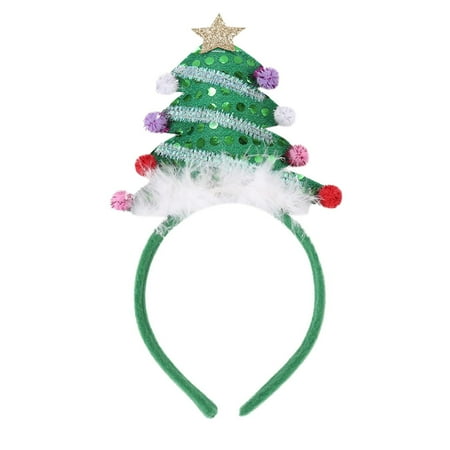 

Christmas Tree Headbands For Christmas Decorations Hairband Children And Adults Dress Up Holiday Party Headbands