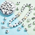 thumbnail image 5 of 72Pcs Panda Head Wood Beads Cute Animal Wood Beads European Beads Print Pattern Natural Wooden Spacer Loose Beads, 5 of 8