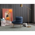 thumbnail image 3 of Luccalily Accent Single Sofa Chair,Upholstered Leisure Accent Living Room Chair, Comfy Armchair with Rose Golden Metal Legs,Mid-Century Modern Velvet Single Sofa Chair, 3 of 11