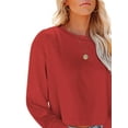 thumbnail image 2 of Sherrylily Women Long Sleeve Crop T-Shirts Casual Drop Shoulder Tops Fashion Tees S-2XL, 2 of 4
