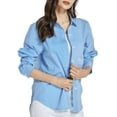 thumbnail image 2 of SSLR Oversized Button Down Shirts for Women Long Sleeve Dress Shirts High Low Causal, 2 of 8