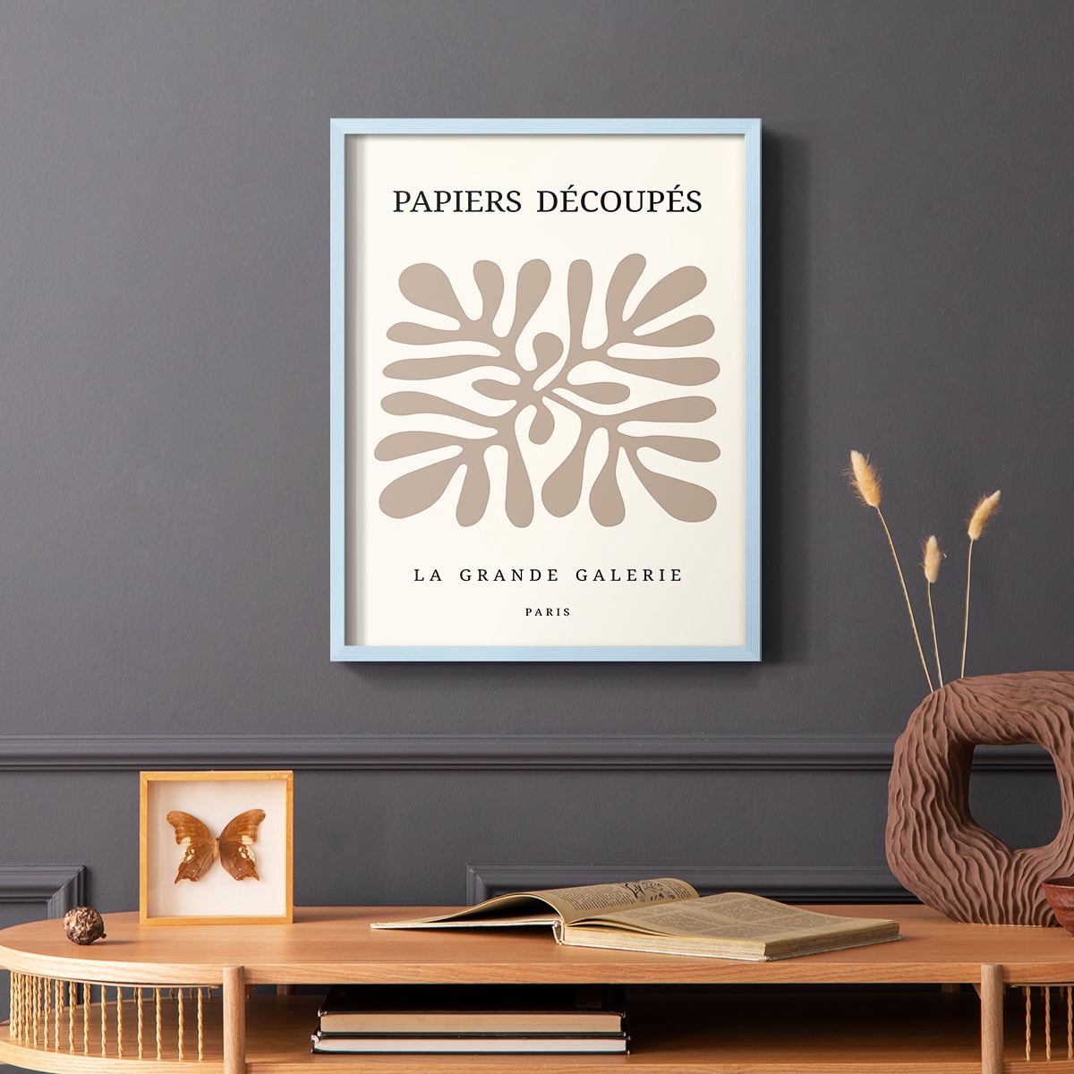 Matisse CCCLXXXIX in Blue Solid Wood 16 x 20 Framed Print