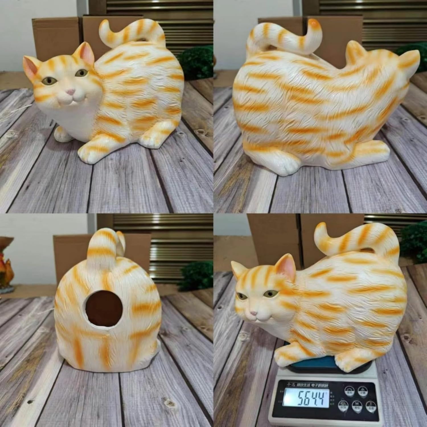 Cat Toilet Paper Holder Funny Cat Tissue Dispenser Cute Resin Tissue Box for Bathroom Kitchen or Bedroom Functional Cat Butt Tissue Holder for Organizing Bathroom Tissues and Paper Towels