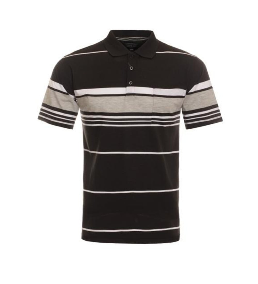 Hawks Bay Hawks Bay Mens Variegated Stripe Short Sleeve Polo Soft