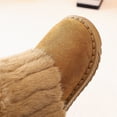 thumbnail image 3 of OGLCCG Boys Girls Snow Boots Suede Winter Warm Faux Fur Lined Slip On Outdoor Winter Shoes for Toddler/Little Kid/Big Kid Size 3-11, 3 of 7