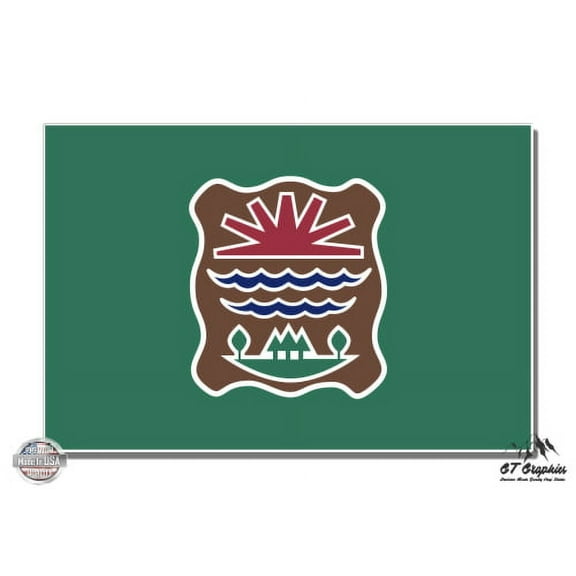 Flag of the Western Abenaki - 3" Vinyl Sticker - For Car Laptop I-Pad Phone Helmet Hard Hat - Waterproof Decal