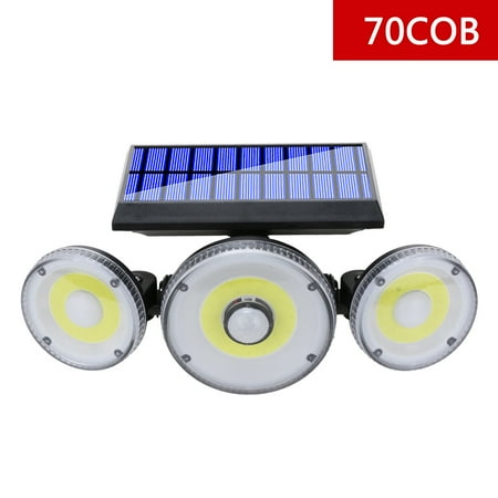 

CHGBMOK 0utside Decorations for Yard on Clearance 3 Heads Solar Motion Sensor Power Spotlight Lights Waterproof 70COB Outdoor Yard