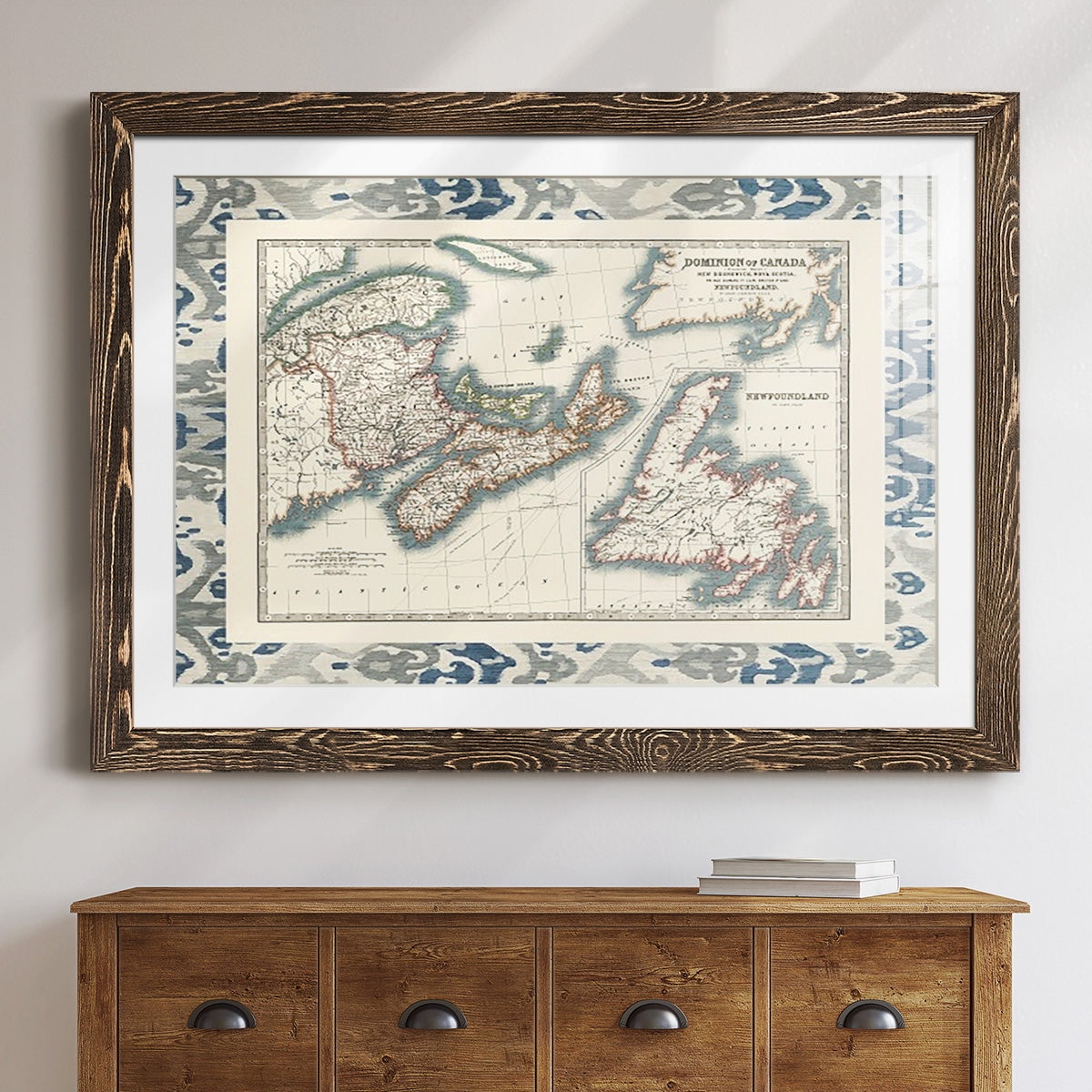 Bordered Map of Canada-Premium Framed Print - Ready to Hang