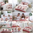 thumbnail image 6 of Valentine Gnomes Bedding 3 Piece Duvet Cover Set Full Size, I Love U Red Buffalo Plaid Love Heart Soft Microfiber Comforter Cover with Zipper Closure & Pillowcases, FadeResistant Quilt Cover, 6 of 9