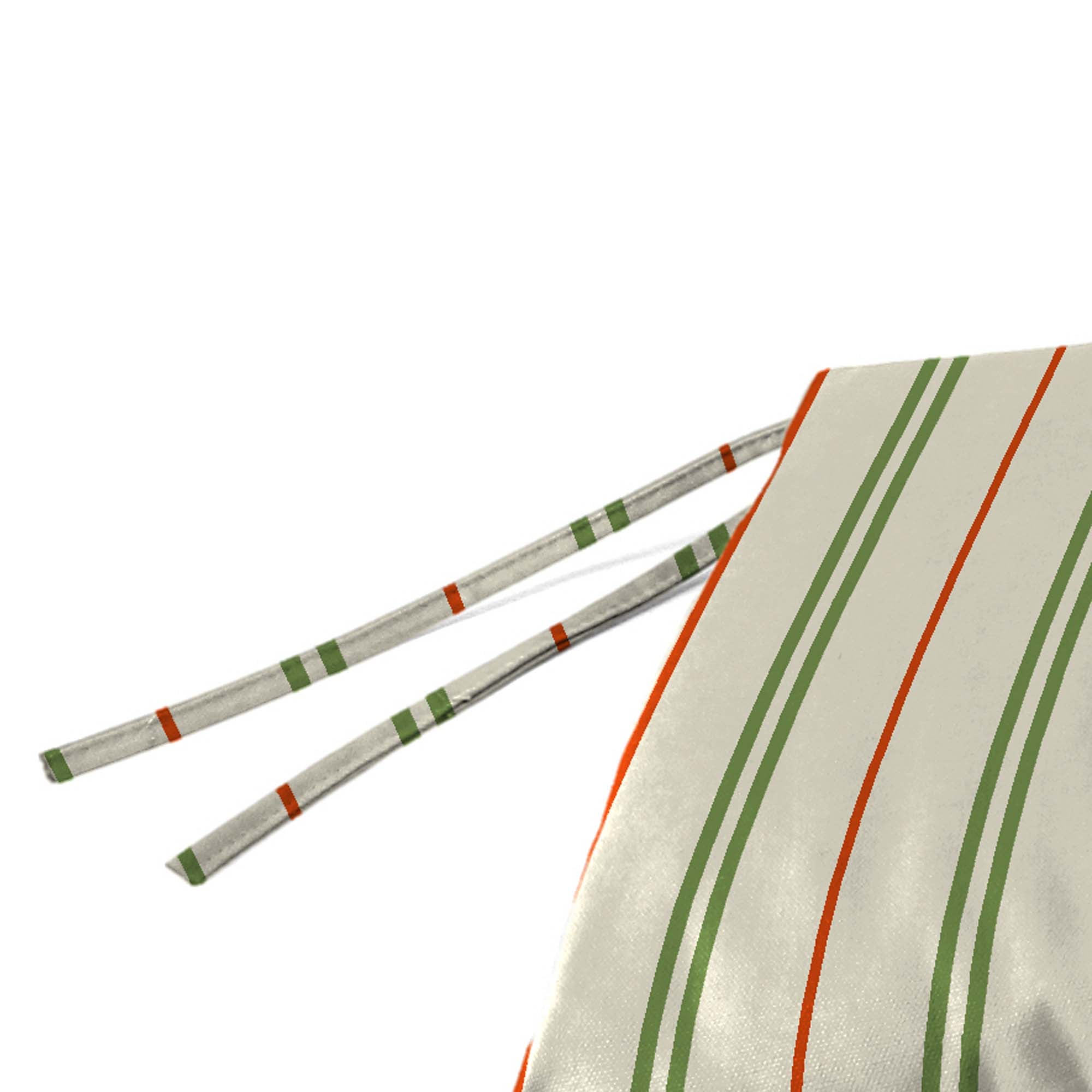Jordan Manufacturing 48" x 18" Gallan Cedar Grey Stripe Rectangular Outdoor Settee Swing Bench Cushion with Ties