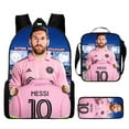 thumbnail image 1 of Football World Cup Student Schoolbag, Messi Backpack 3 In 1 Suit, Large Capacity Backpack-sebneei, 1 of 4