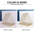 thumbnail image 4 of Nordic Triangle Bookend Heavy Duty Metal Book Stopper Book Stand Diseño Geométrico Único Book Divider Para Estantes Escritorio Home Office Library Speravity HA019891-00, 4 of 7