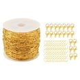 thumbnail image 1 of AMLESO 33ft Oval Link Chain Roll DIY Extender Lobster Clasp Paperclip Cable Chain for, 1 of 8
