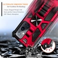 thumbnail image 4 of OnePlus 9 Pro 5G Phone Case with Screen Protector (Soft 3D Full Coverage), Nagebee Full-Body Protective Shockproof [Military-Grade], Built in Kickstand, Heavy-Duty Durable Case (Red), 4 of 5