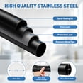 thumbnail image 6 of Shower Curtain Rod, 32-122 Inch Adjustable Closet Tension Rod Rust, No Drill Spring Shower Rod, Non-Slip Rustproof Telescopic Rod for Bathroom, Black, 6 of 8