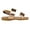 Rose Gold, variant on bebe Leatherette Fashion Glitter Flat Sandals, Black (Toddler Girl's)