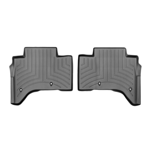 WeatherTech Custom Fit FloorLiners compatible with Land Rover Rover Range Rover - 2nd Row (2-Piece Liner), Black