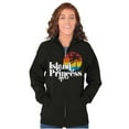 thumbnail image 5 of Puerto Rican Boricua Princess Latina Zip Hoodie Sweatshirt Women Brisco Brands S, 5 of 5
