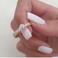 thumbnail image 6 of Solitaire Brilliance Alternating 1Ct Marquise & Round Moissanite Band for Women 10k Yellow Gold Band Size 10.5, 6 of 8