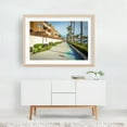 thumbnail image 5 of The Boardwalk, Newport Beach 02 - Newport Beach California Photography Boardwalk Beach House Palm Tree Coast Architecture Tropical Seaside Oak Framed Wall Art Print 12 x 18 inches, 5 of 6