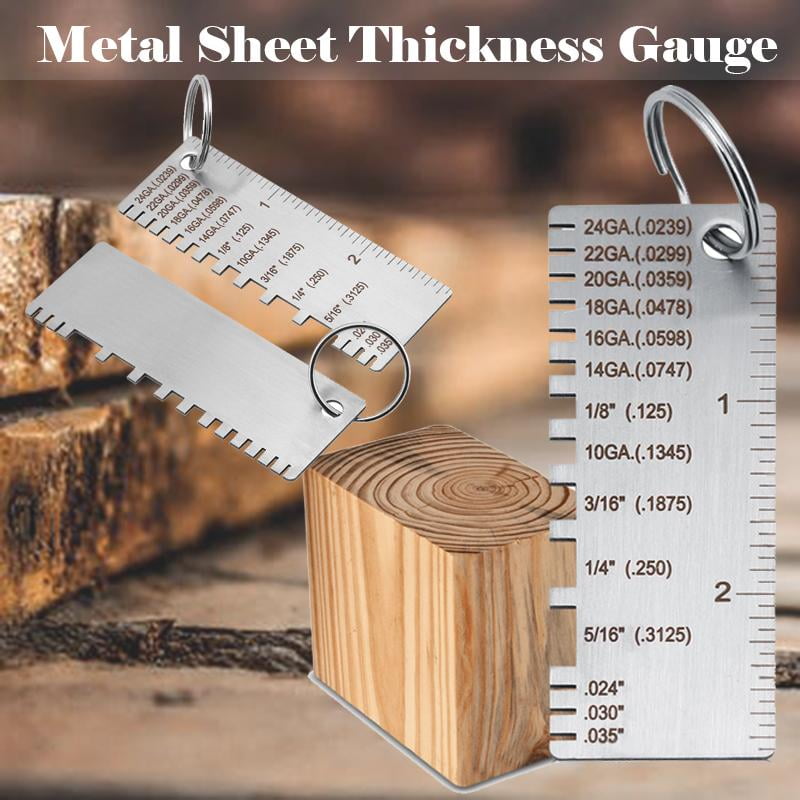 Oenbopo Stainless Steel Metal Thickness Gauge Tool Wire Thickness Gauge