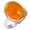 Amber, variant on 925 Sterling Silver Ring For Women - Girls Orange Natural Carnelian Gemstone Silver Ring Size 5.5 August Birthstone Boho Silver Ring Size 5.5 Engagement Gift For Women 925 Silver Gemstone Jewelry