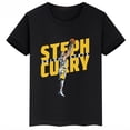 thumbnail image 4 of Camiseta de algodón negra de verano de manga corta con estampado de Stephen Curry para niños, camisetas deportivas para niños y niñas, ropa adecuada para fanáticos, 4 of 5