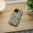 thumbnail image 5 of DistinctInk Hybrid (Acrylic / TPU) Clear Slim Fit Case for Apple iPhone 15 (6.1" Screen) - "Whimsical Wildlife: A Playful Animal Pattern", 5 of 8