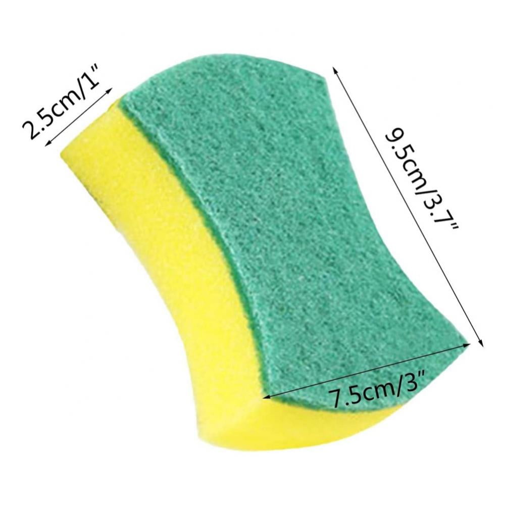 DecorRack 80 Cleaning Scrub Sponges for Kitchen, Dishes, Bathroom, Car  Wash, One Scouring Scrubbing One Absorbent Side, Abrasive Scrubber Sponge  Dish