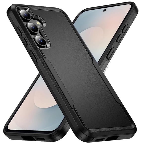 Phone Case for Samsung Galaxy S26 / S26 Plus Tough Hybrid Shockproof Rugged Dual Layer Durable Impact Resistant Drop Protection Heavy Duty Bumper Cover Black