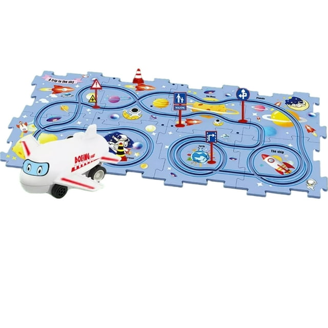 Xingzhi Plastic Educational Railway Car DIY Puzzle Track Set For Kids Enabling Automatic Movement On space【15PCS】