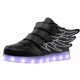 thumbnail image 3 of Zapatillas de deporte casuales para niños Yotijar LED Carga USB Negro 30, 3 of 10