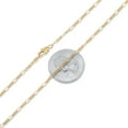 thumbnail image 2 of 2mm 14k Yellow Gold Plated Flat Figaro Chain Necklace, 30 inches, 2 of 7