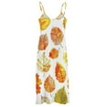 thumbnail image 5 of Autumn Harvest Maple Leaves Thanksgiving Fine Art Sleeveless Dress Summer Dress Woman 2025, 5 of 7