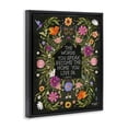 thumbnail image 3 of Stupell Industries Words You Speak Floral Quote Black Framed Floater Canvas Wall Art design by Glad You're Here Co., 21 x 17, 3 of 9