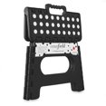 thumbnail image 2 of Casafield 9" Folding Step Stool with Handle, Black - Portable Collapsible Small Plastic Foot Stool for Kids and Adults - Use in The Kitchen, Bathroom and Bedroom, 2 of 5