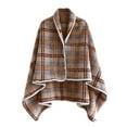 thumbnail image 2 of Fewfanhot Women's Winter Plaid Flannel Shawl Blanket Wrap Generous Size for Cozy Evenings and Comfort Home Wear, 2 of 3
