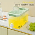 thumbnail image 4 of LSLJS 4L Large Capacity Plastic Beverage Dispenser, Beverage Dispenser with Faucet Ice Lemonade Juice Container with Lid, Fruit Teapot Lemonade Milk Bucket Drink, Cold Water Kettle, 4 of 7