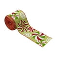 thumbnail image 2 of Christmas Tree Ribbon Decorations,Christmas Ribbon for Tree Wired,Red White Peppermint Candy Cane,Garland,Gifts,Wrapping,Wired Ribbon for Christmas Home Decoration Gift Wrapping Bow Making Wreath, 2 of 7