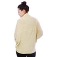 thumbnail image 4 of Simplicity Women's Soft 3/4 Sleeved Crochet Wrap Cardigan Shawl, Khaki, 4 of 4