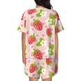 thumbnail image 6 of Sigee Strawberry Floral for Sleepwear Casual Pjs with Pockets Women's Pajamas Sets Shorts 2 Piece Short Sleeve Lounge Sets Small, 6 of 9