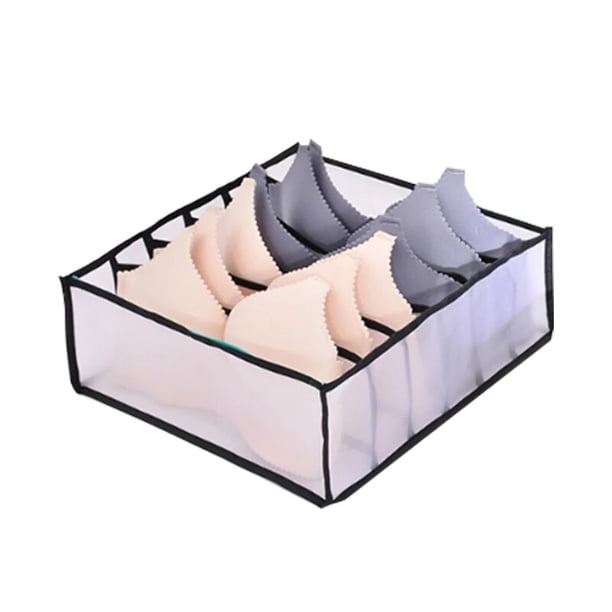 Organizador de armario de dormitorio para calcetines, caja de almacenamiento de ropa interior separada para el hogar, organizador de sujetadores de 7 rejillas, organizador de cajón plegable, nuevo